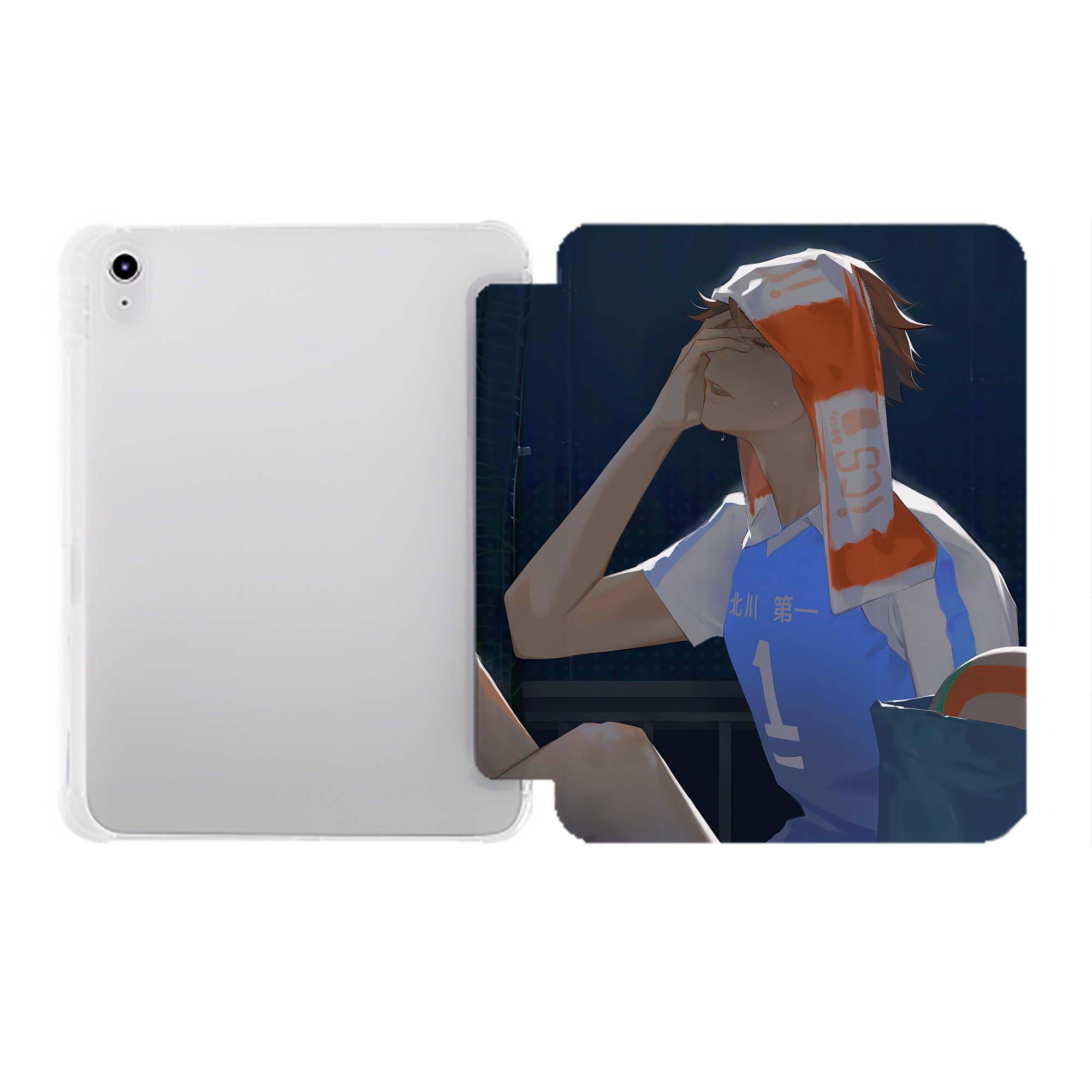 （画像用） ハイキュー!! Haikyu!! IPad ケース ペン収納付き 三つ折りスタンド PUレザー×シリコン 対応機種9.5/10.5/10.9インチ